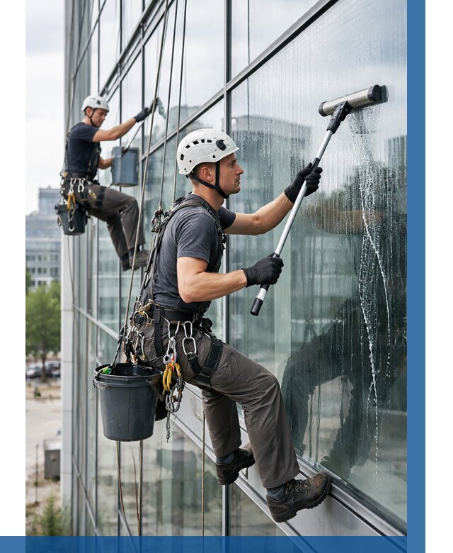 Мойка витражей альпинистами в Тулуне от 755 р. под ключ|ВЫСОТНИК-Тлн