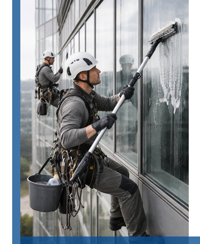 Высотная мойка сплошного остекления с выездом в Тулуне