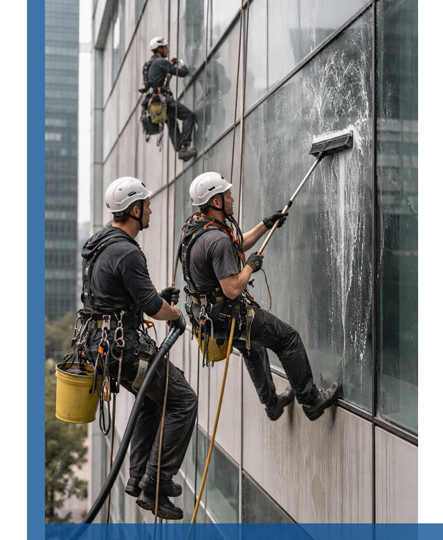 Профессиональная высотная мойка фасадов зданий в Тулуне