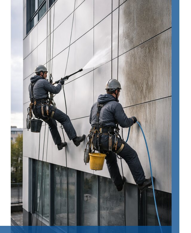 Мойка фасада из композита в Тулуне по цене от 324 р. | ВЫСОТНИК-Тлн