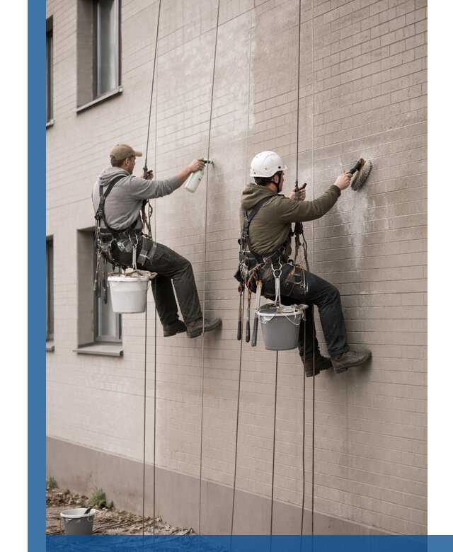 Удаление высолов с фасада зданий в Тулуне без повреждений и следов