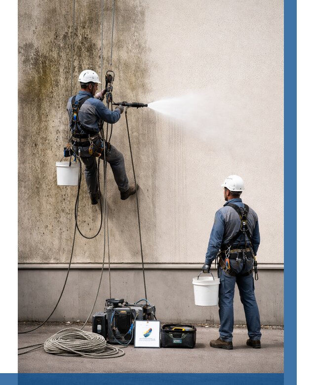 Очистка фасада от плесени в Тулуне от 324 р. | ВЫСОТНИК-Тлн