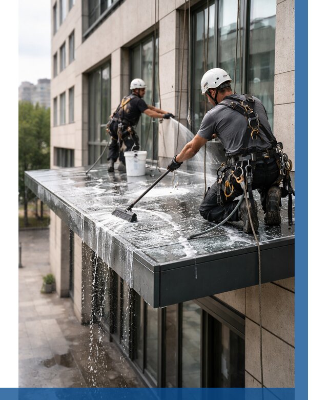 Мойка козырьков и навесов в Тулуне от 3777 р. | ВЫСОТНИК-Тлн