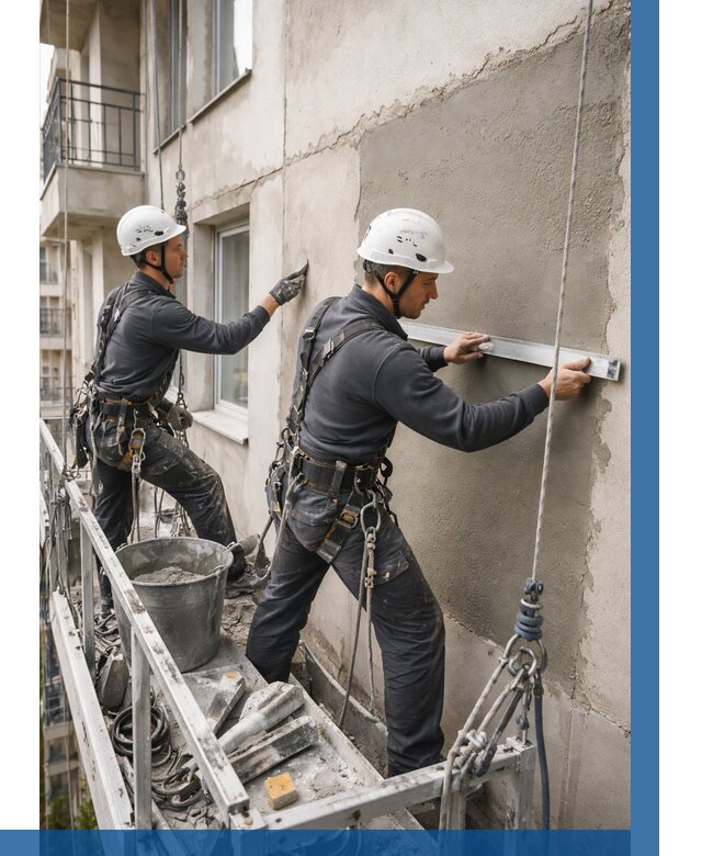 Штукатурка фасада на высоте в Тулуне от 971 р. | ВЫСОТНИК-Тлн