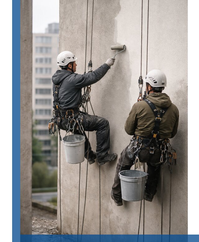 Покраска фасадов высотными альпинистами в Тулуне с гарантией