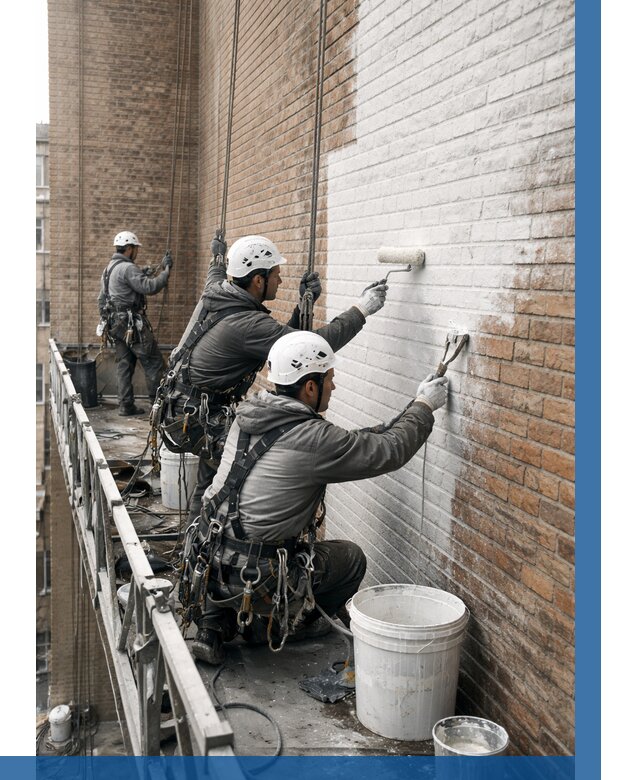 Покраска кирпичного фасада в Тулуне от 378 р. | ВЫСОТНИК-Тлн