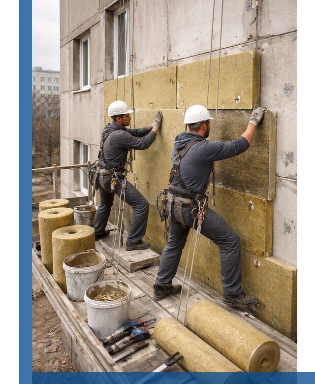 Утепление фасада минватой в Тулуне под ключ с гарантией