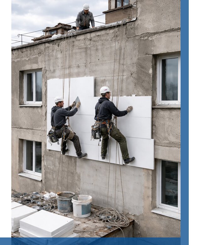 Утепление фасада пенополистиролом в Тулуне от 1942 р. | ВЫСОТНИК-Тлн