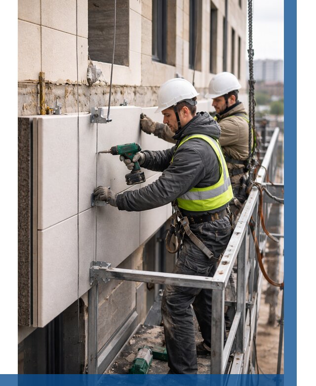 Монтаж фасадных термопанелей в Тулуне от 1619 р. | ВЫСОТНИК-Тлн