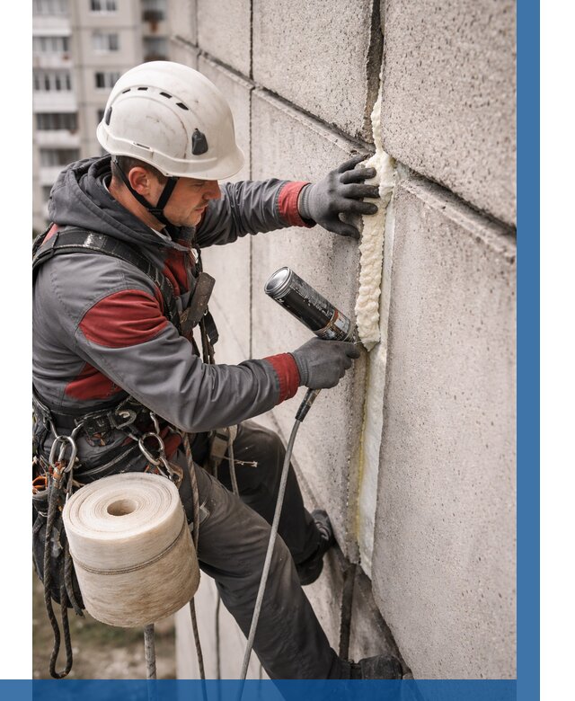 Утепление межпанельных швов в Тулуне от 755 р. | ВЫСОТНИК-Тлн