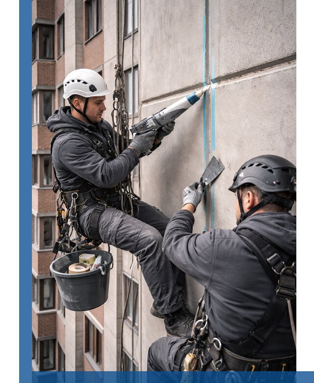 Вторичная герметизация швов фасада и кровли в Тулуне