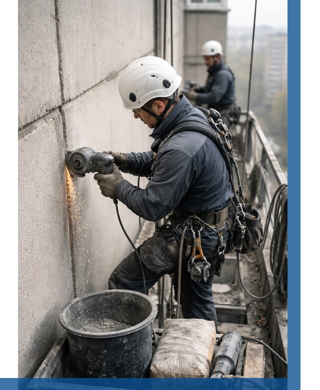 Штробление межпанельных швов в Тулуне от 1295 р. | ВЫСОТНИК-Тлн