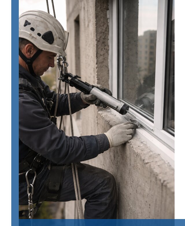 Герметизация оконных швов снаружи в Тулуне профессионально