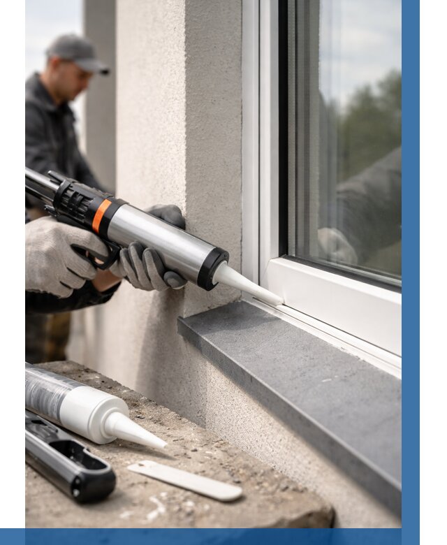 Герметизация монтажных швов окон в Тулуне от 701 р. | ВЫСОТНИК-Тлн