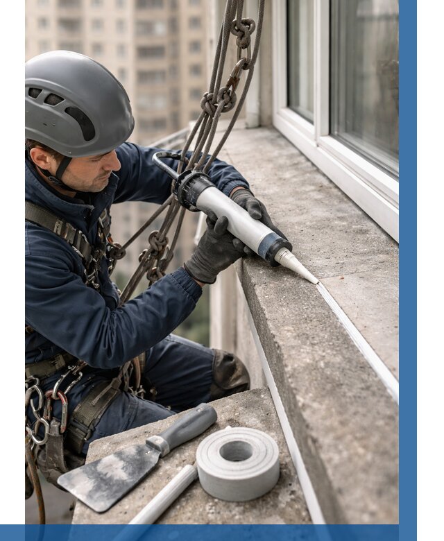 Герметизация балконного козырька в Тулуне от 4856 р. | ВЫСОТНИК-Тлн