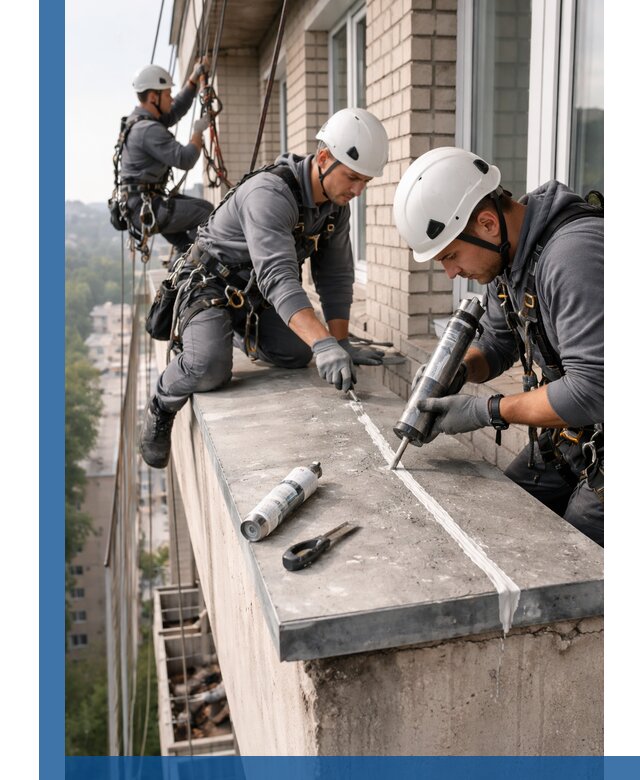 Герметизация балконного козырька в Тулуне профессионально