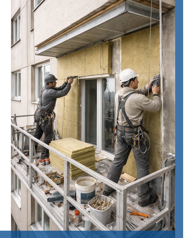 Утепление балкона снаружи в Тулуне от 1726 р. под ключ ВЫСОТНИК-Тлн