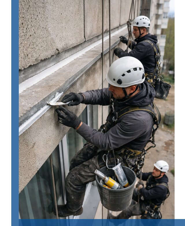 Герметизация примыкания балкона в Тулуне под ключ с гарантией