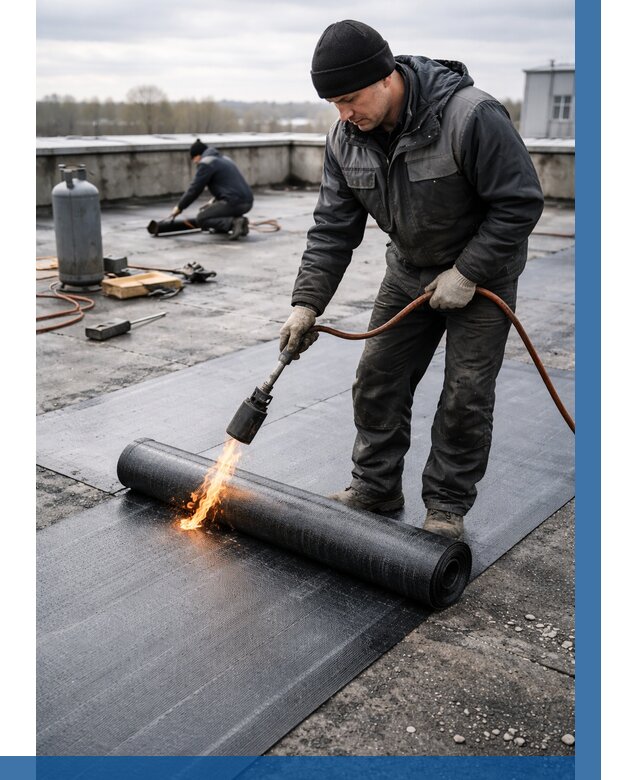 Ремонт наплавляемой кровли в Тулуне от 755 р. | ВЫСОТНИК-Тлн