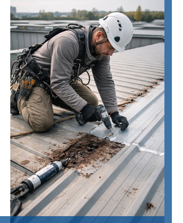 Ремонт профнастила на кровле в Тулуне от 755 р. | ВЫСОТНИК-Тлн