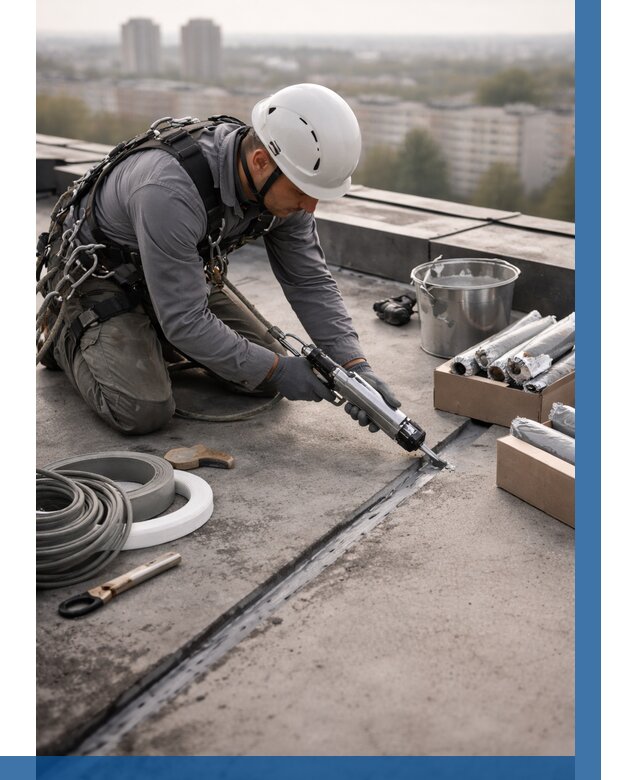 Герметизация швов кровли в Тулуне от 486 р./м2 | ВЫСОТНИК-Тлн