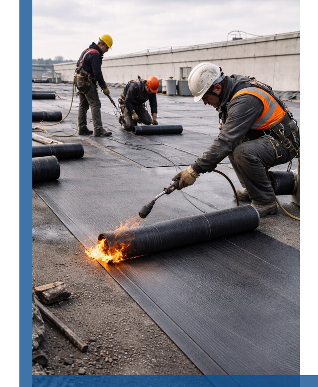 Монтаж наплавляемой кровли в Тулуне профессионально