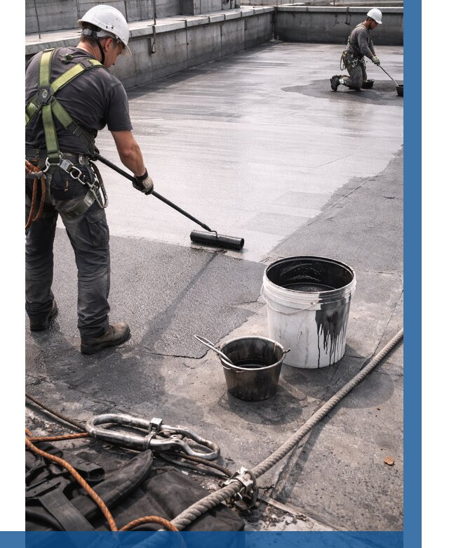 Гидроизоляция кровли жидкой резиной в Тулуне от 540 р. | ВЫСОТНИК-Тлн