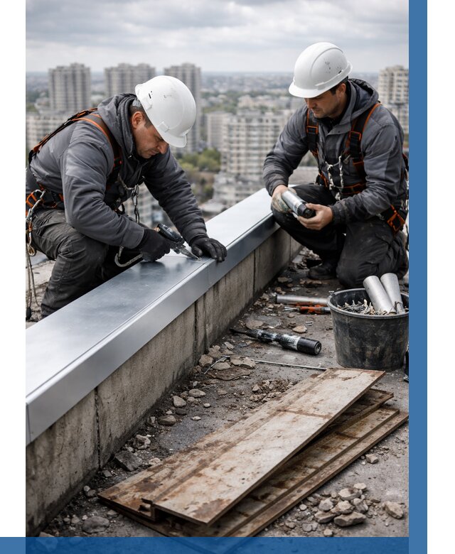 Замена парапетных крышек под ключ в Тулуне от 1295 р. | ВЫСОТНИК-Тлн