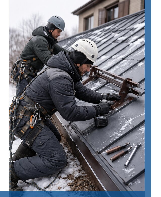 Монтаж снегозадержателей в Тулуне от 486 р. | ВЫСОТНИК-Тлн