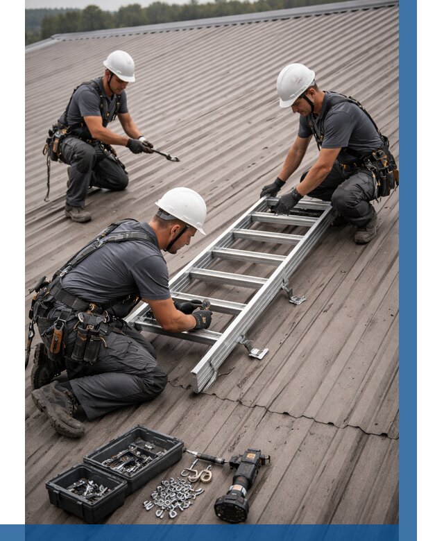 Монтаж кровельной лестницы в Тулуне от 4856 р. | ВЫСОТНИК-Тлн