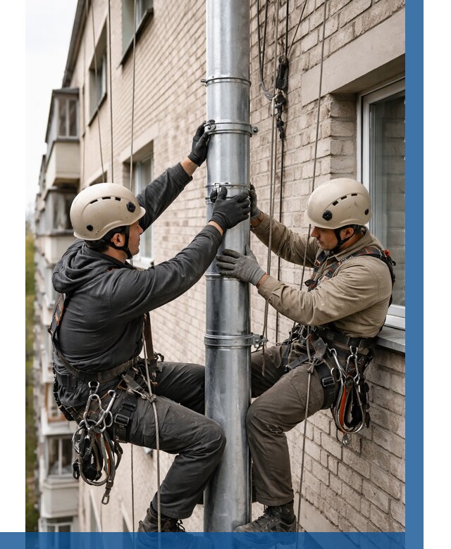 Замена водосточных труб в Тулуне от 7014 р. | ВЫСОТНИК-Тлн