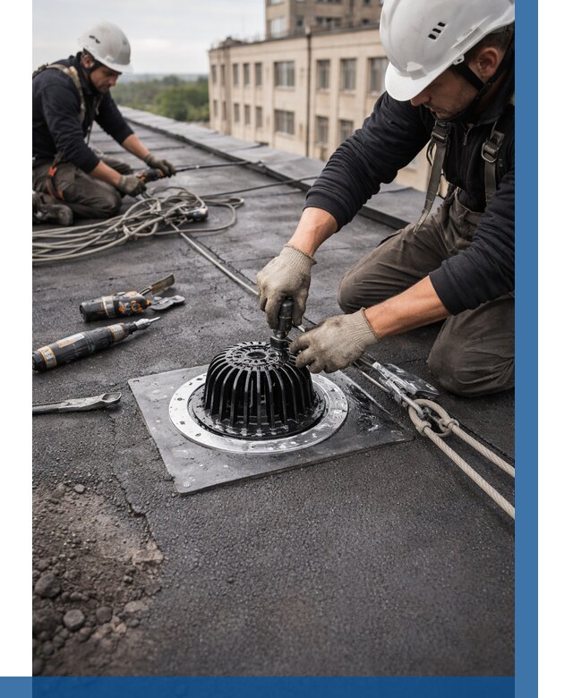 Установка водосточных воронок в Тулуне цена от 3777 р. | ВЫСОТНИК-Тлн