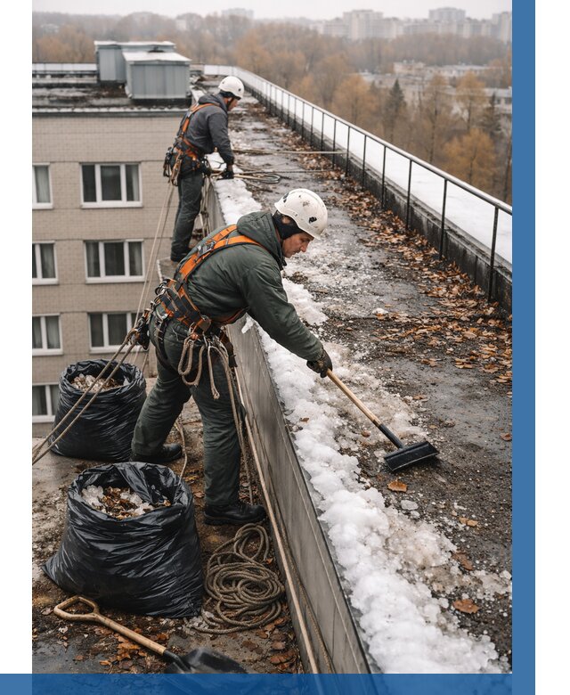 Очистка кровли по периметру в Тулуне от 593 р. | ВЫСОТНИК-Тлн