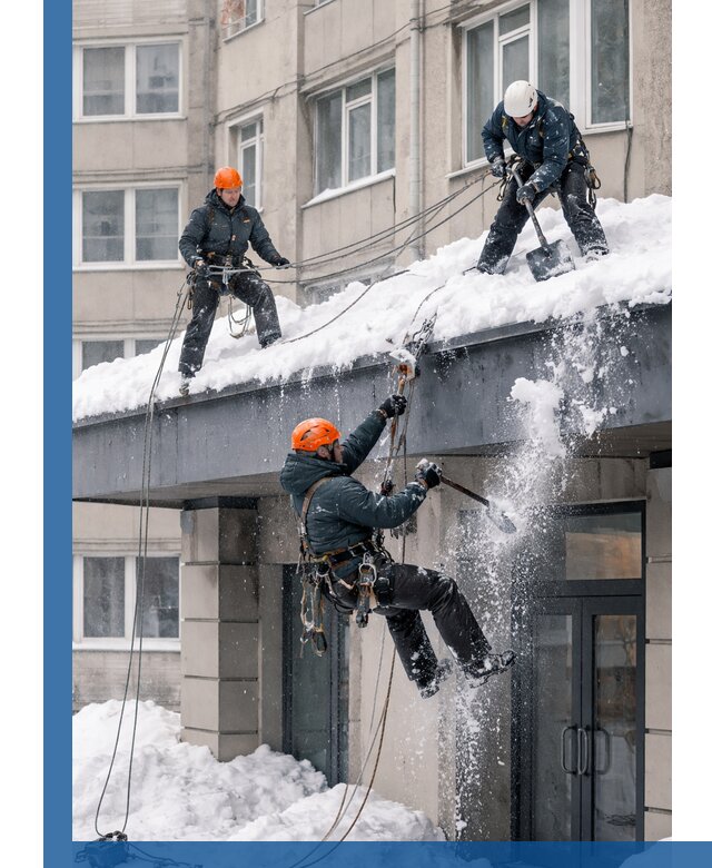 Безопасная очистка навесов от снега в Тулуне круглогодично