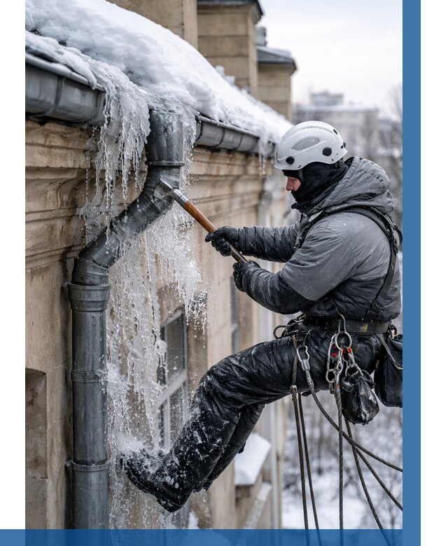 Очистка водостоков от льда в Тулуне от 3777 р. | ВЫСОТНИК-Тлн