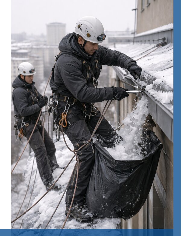 Аварийная очистка крыши в Тулуне под ключ от 324 р. | ВЫСОТНИК-Тлн