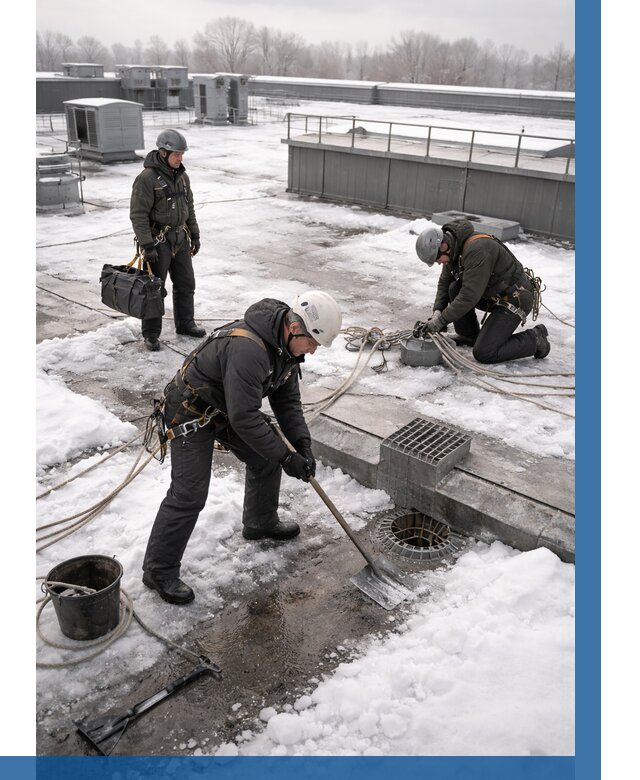 Абонентское обслуживание кровли зимой в Тулуне от 8632 р. | ВЫСОТНИК-Тлн