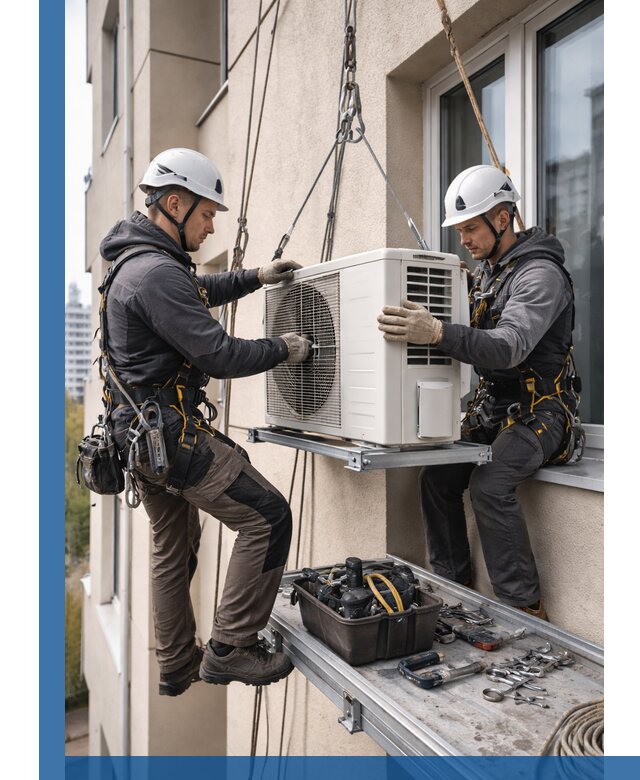 Перенос внешнего блока кондиционера в Тулуне с монтажом и крепежом