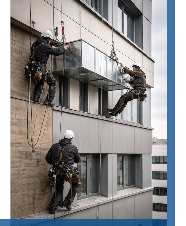 Монтаж воздуховодов на фасаде в Тулуне от 1619 р. | ВЫСОТНИК-Тлн