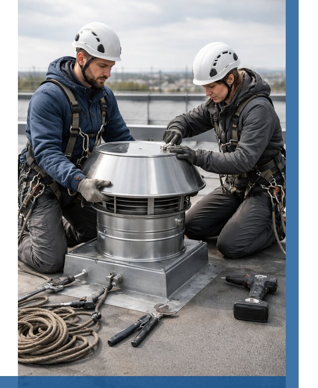 Установка дефлекторов на кровле в Тулуне от 4856 р. | ВЫСОТНИК-Тлн