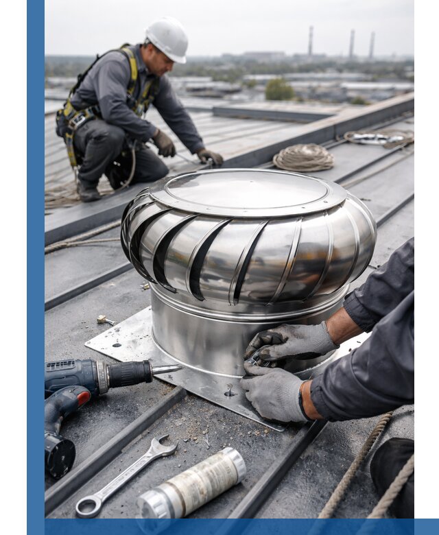 Установка дефлекторов на кровле в Тулуне профессионально