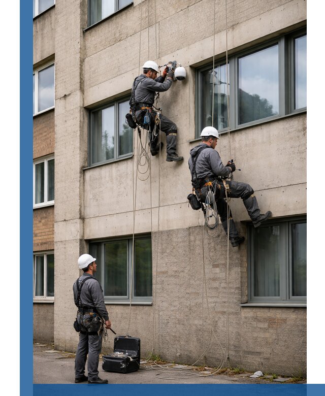 Монтаж фасадных камер видеонаблюдения в Тулуне под ключ