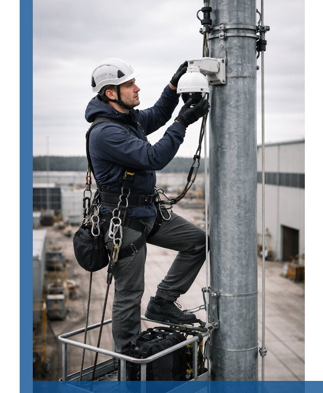 Профессиональная установка видеокамер на мачте в Тулуне