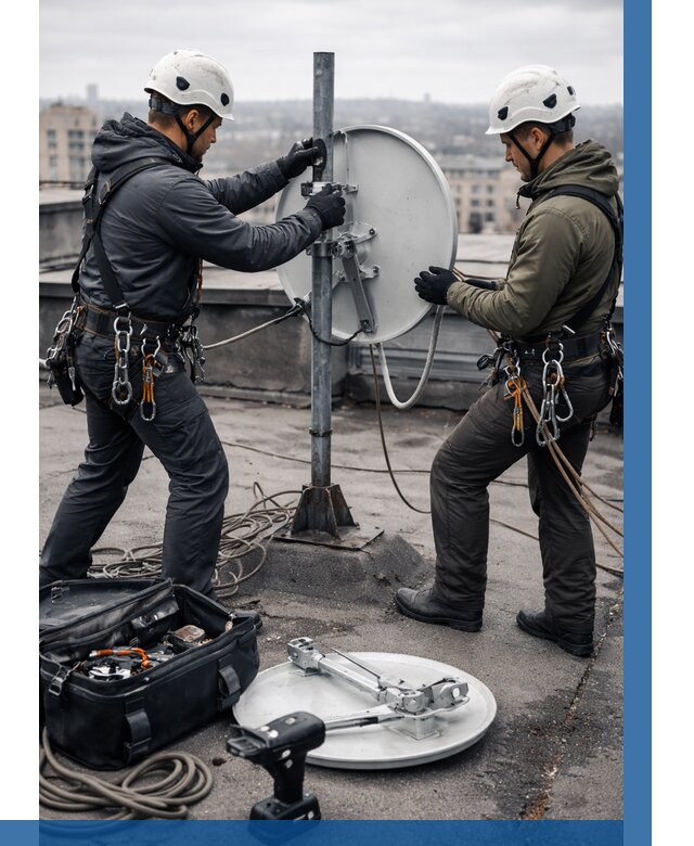 Демонтаж антенн на крыше в Тулуне от 4856 р. | ВЫСОТНИК-Тлн