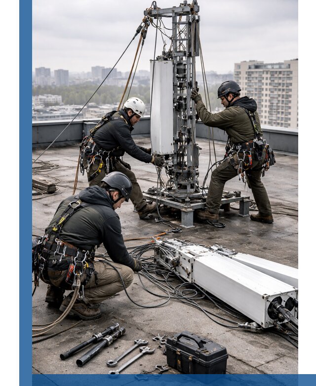 Демонтаж антенн на крыше зданий в Тулуне с гарантией