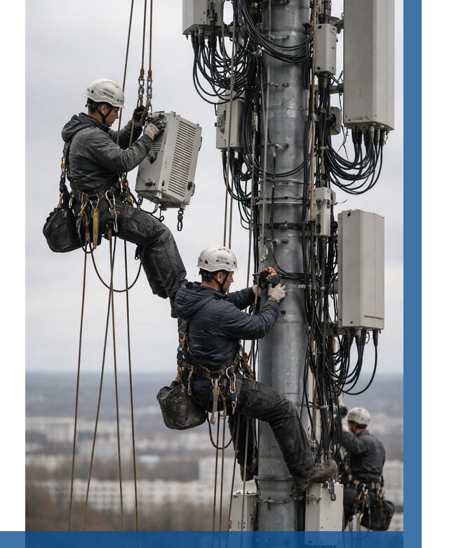 Монтаж оборудования связи на мачте в Тулуне от 8093 р. | ВЫСОТНИК-Тлн