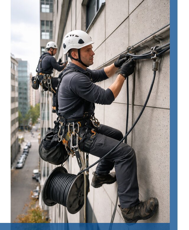 Прокладка кабеля по фасаду в Тулуне от 378 р. | ВЫСОТНИК-Тлн