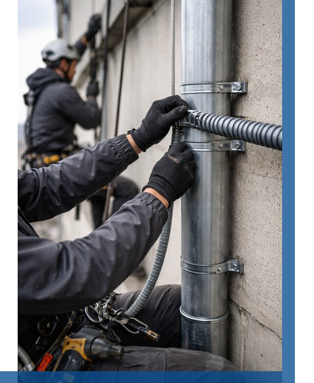 Монтаж гофры для кабеля в Тулуне от 324 р. | ВЫСОТНИК-Тлн