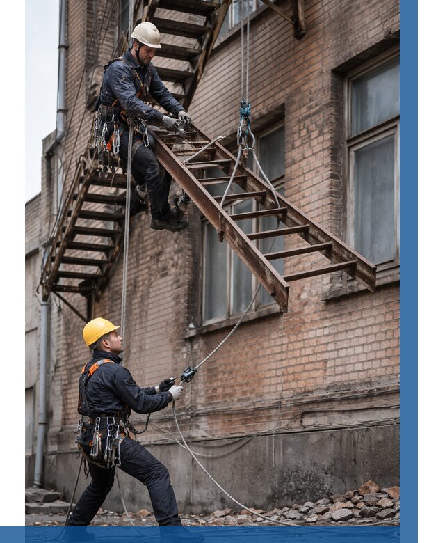 Демонтаж пожарной лестницы в Тулуне от 12948 р. | ВЫСОТНИК-Тлн