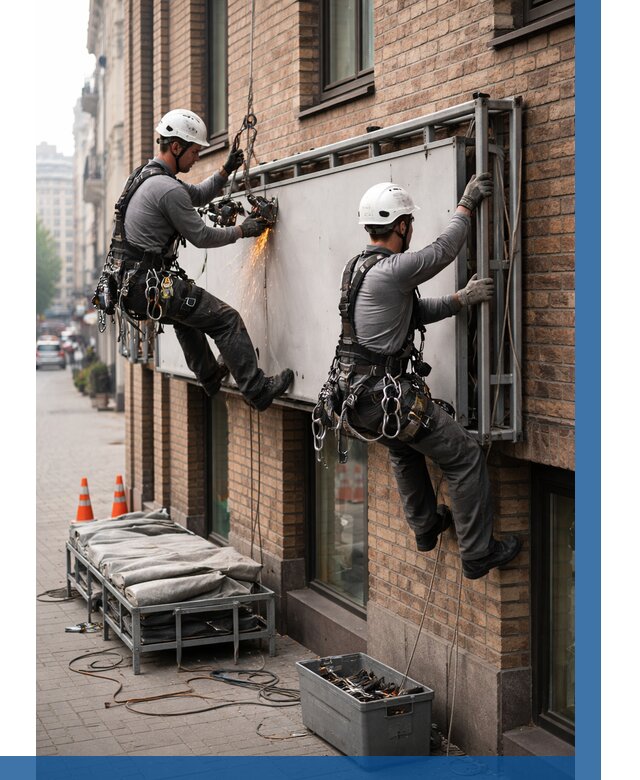 Демонтаж рекламной вывески в Тулуне от 7014 р. | ВЫСОТНИК-Тлн